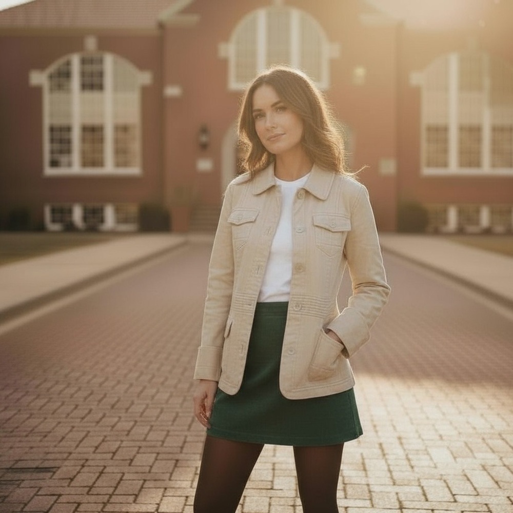 LOFT Beige Utility Jacket for Women